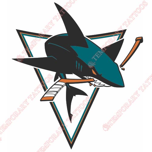 San Jose Sharks Customize Temporary Tattoos Stickers NO.312